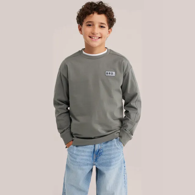 WE Fashion Blue Ridge longsleeve grijs