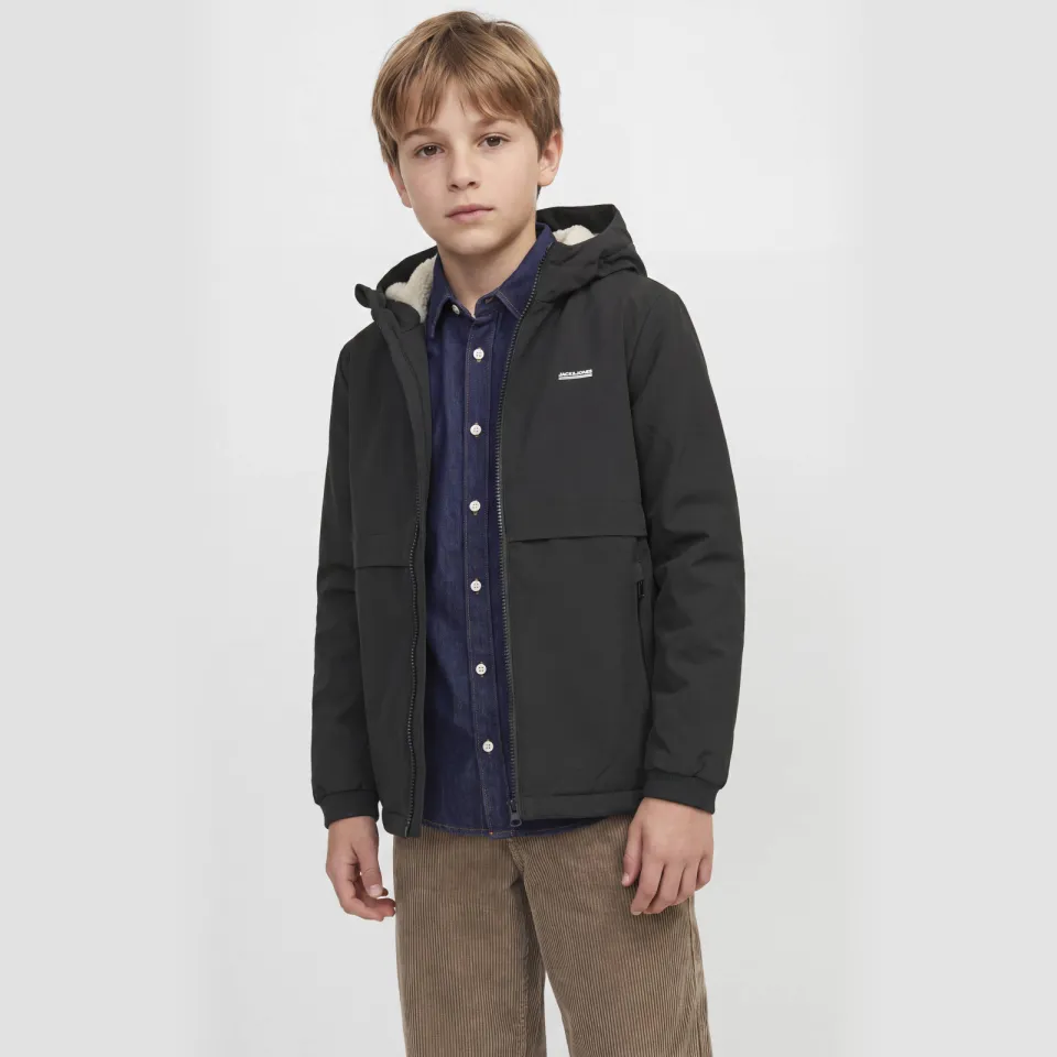Jack & Jones Junior gewatteerde winterjas zwart, foto 5
