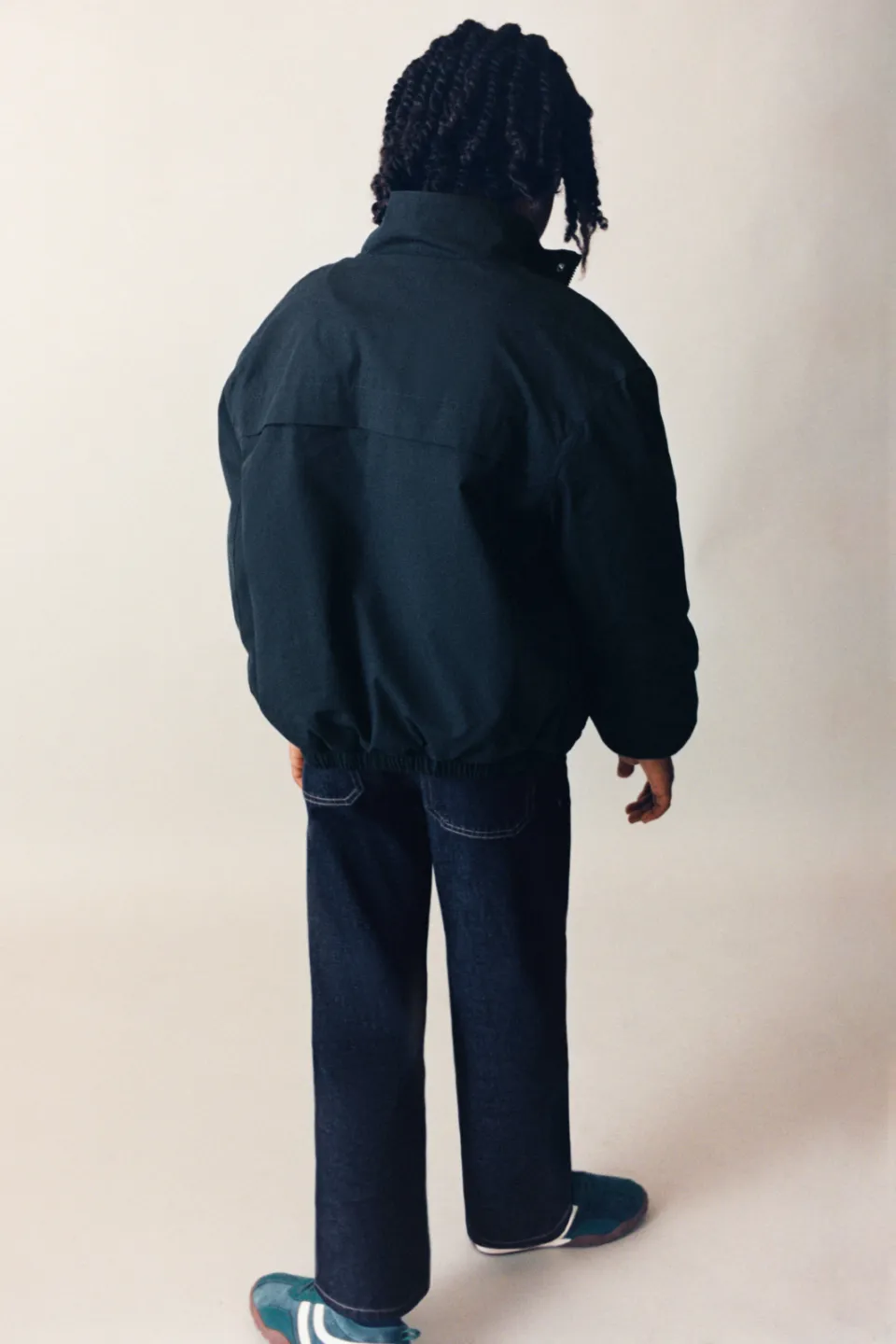 Mango katoenen winterjas marineblauw, foto 4