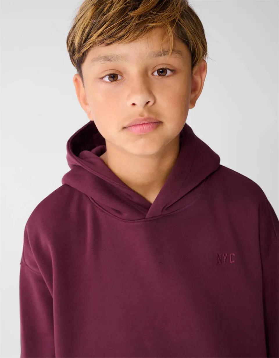 Shoeby hoodie - donkerrood, foto 6
