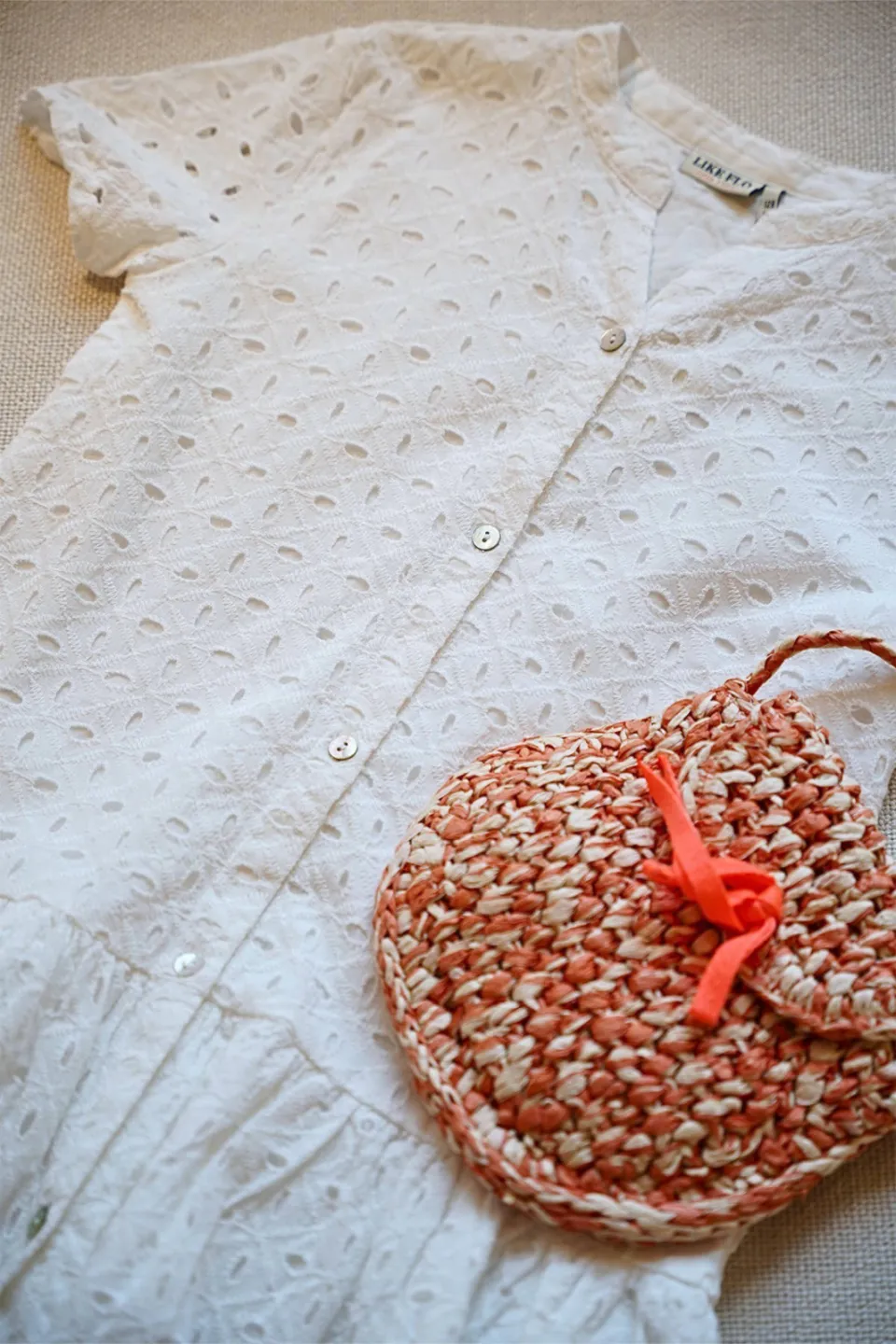 Like Flo A-lijn jurk broderie wit, foto 4