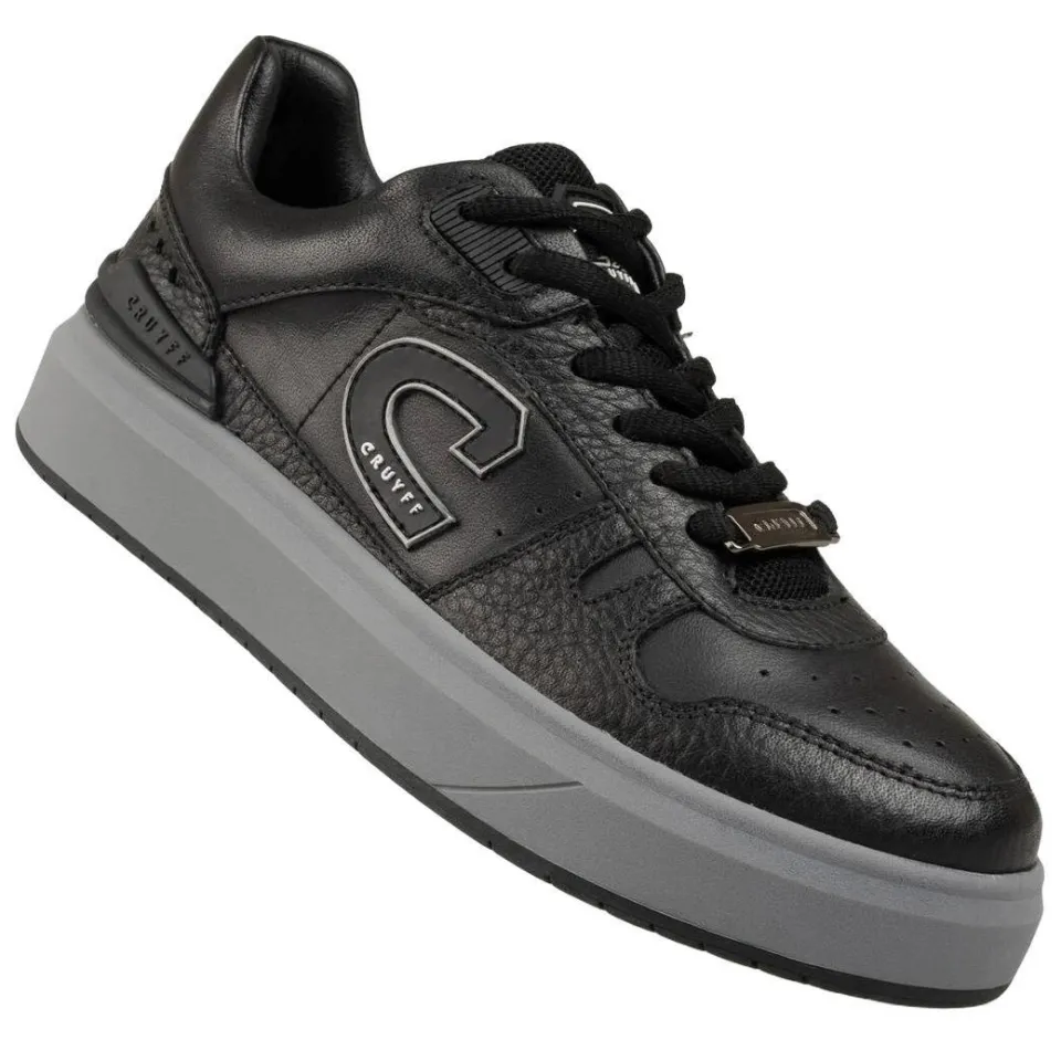 Cruyff leren sneakers - zwart/grijs, foto 6