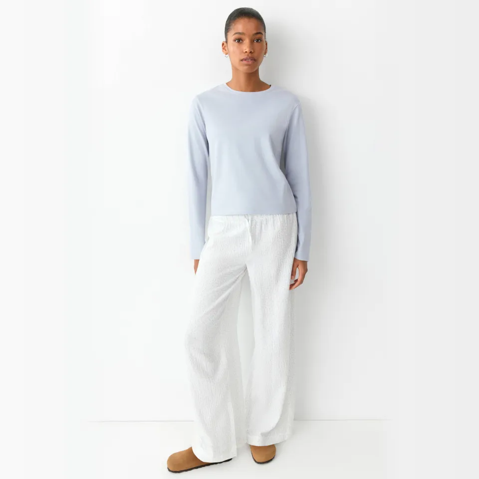 Mango pyjama lichtblauw ecru Lichtblauw/ecru