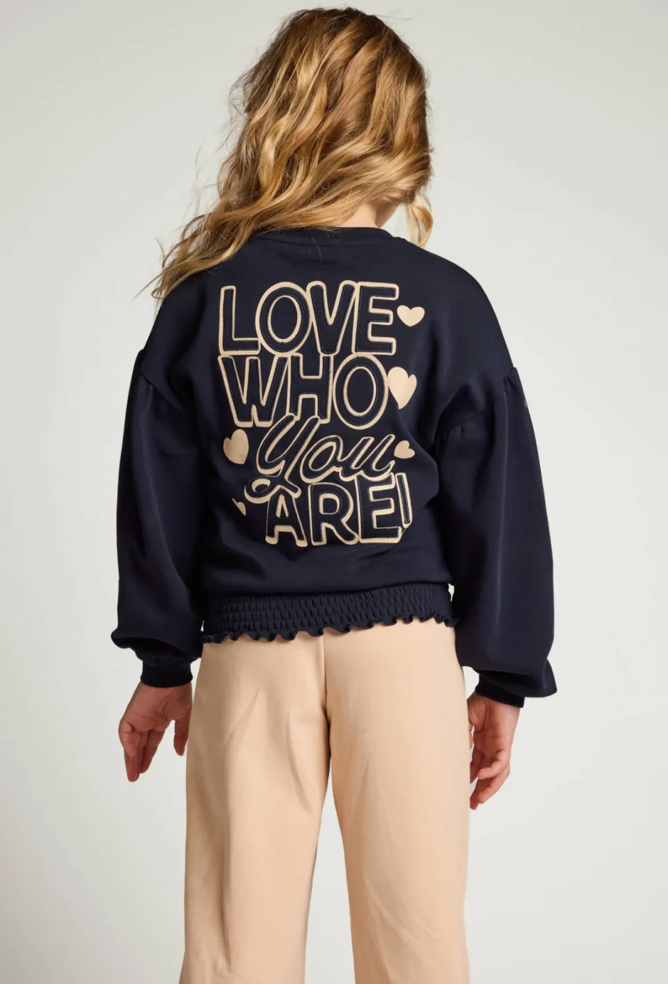 LOOXS little rechtvallende sweater met backprint - donkerblauw, foto 7