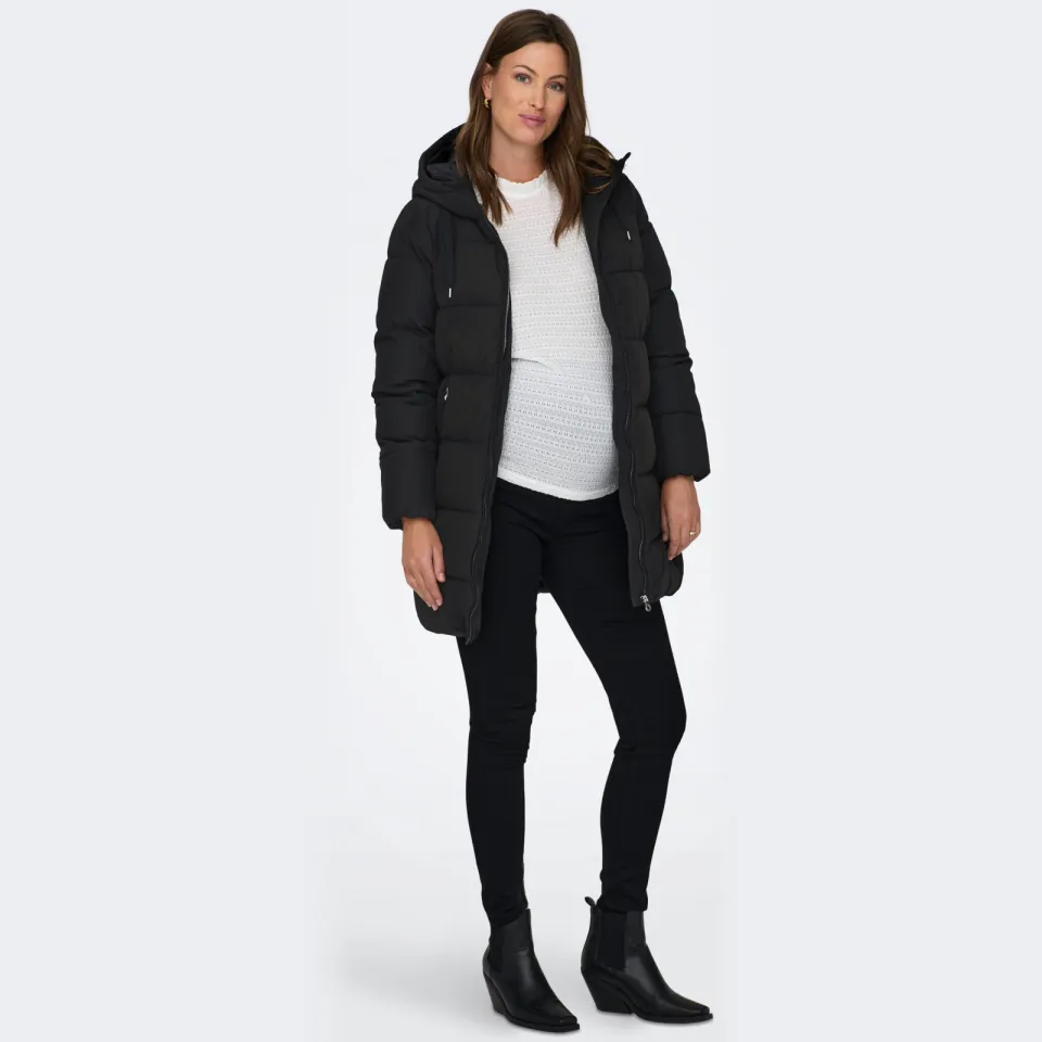 Only MATERNITY gewatteerde zwangerschapsjas zwart, foto 5