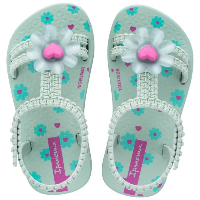 Ipanema Daisy Baby gebloemde sandalen mintgroen/roze, foto 2