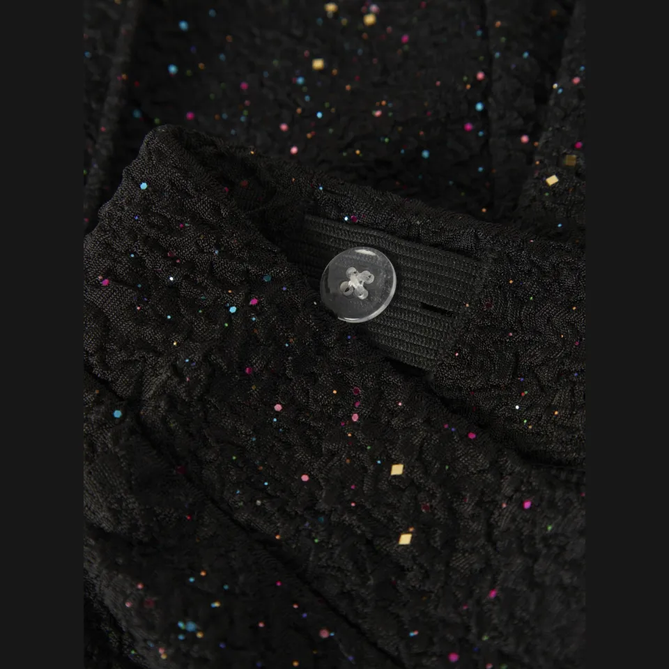 NAME IT KIDS flared broek met glitters - zwart, foto 4
