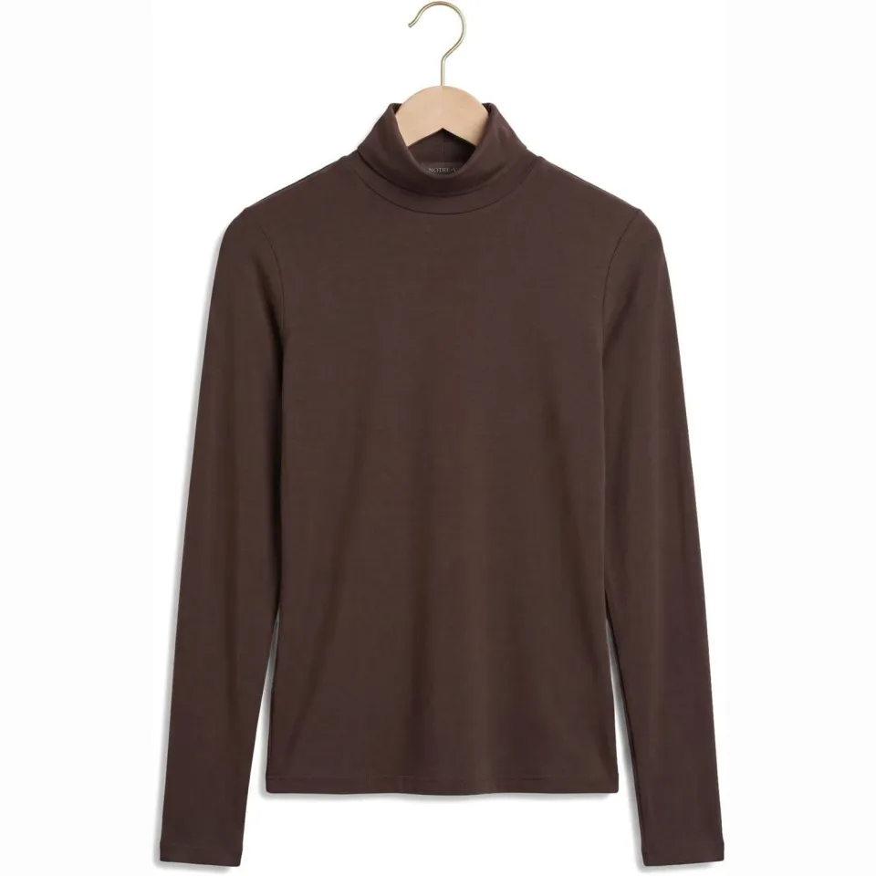 Notre-V Nv-inger longsleeve top bruin, foto 2