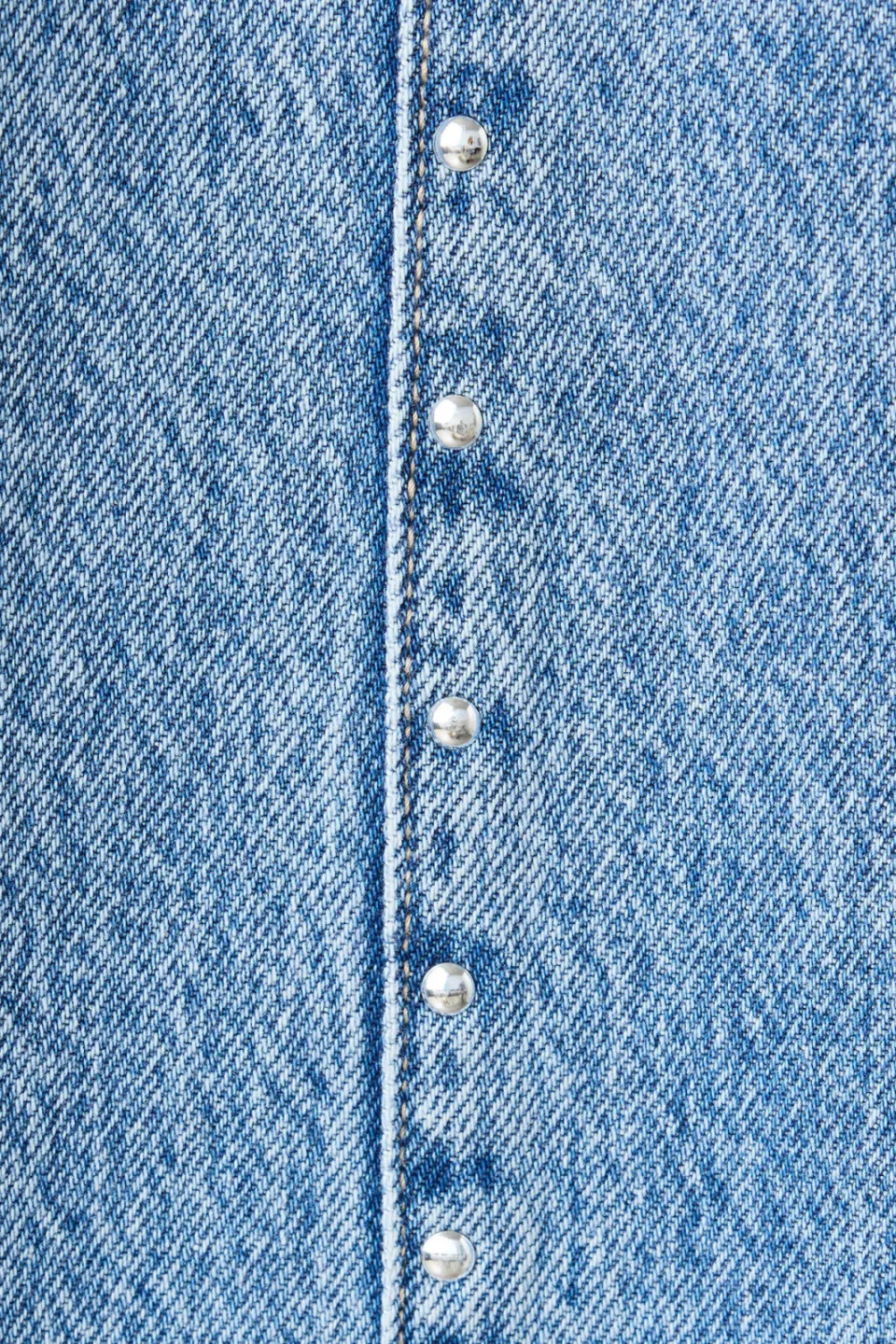 Mango TEEN wide leg jeans met studs - mediumblauw, foto 6