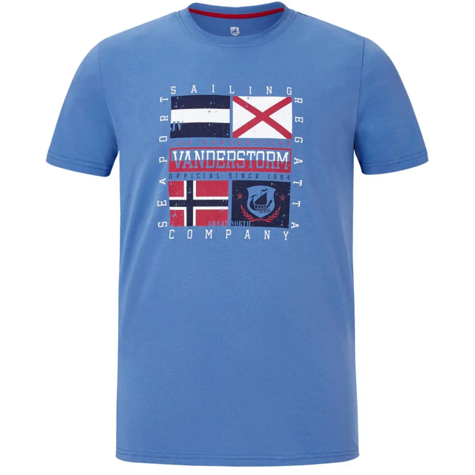Jan Vanderstorm Comfort Fit t-shirt donkerblauw donkerblauw/blauw, foto 2