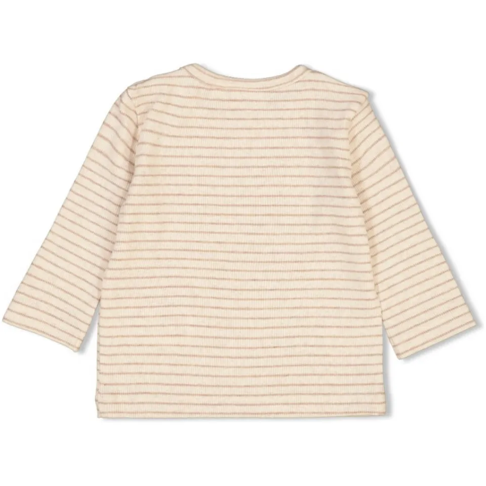 Feetje longsleeve taupe rib gebreid, foto 3