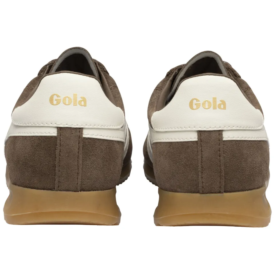 Gola Stadium leren suède sneakers - donkerbruin/wit, foto 4
