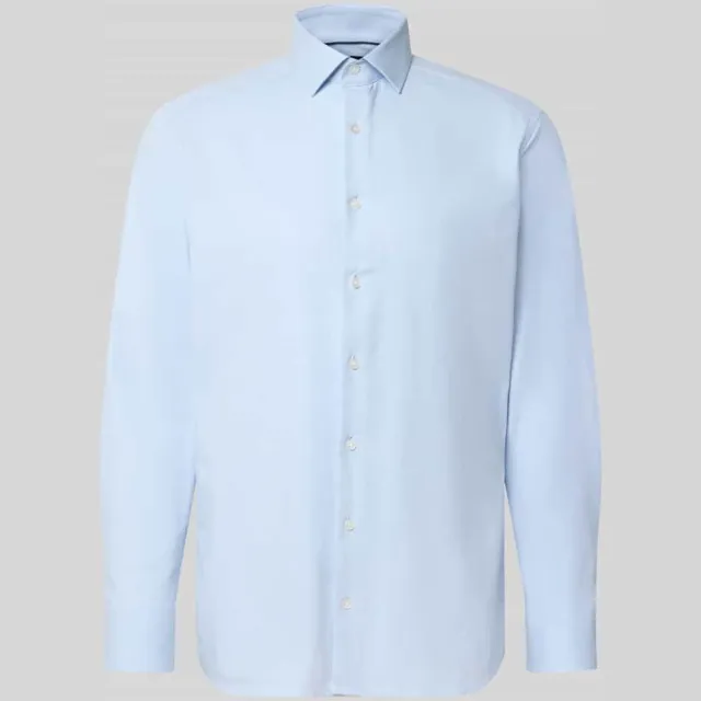 Olymp modern fit zakelijk overhemd van katoenmix blauw, foto 2