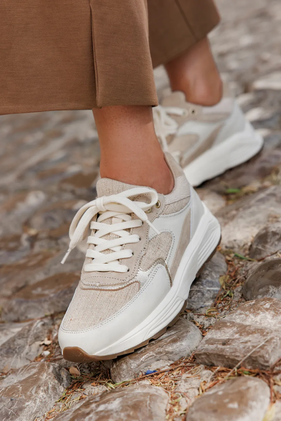 Xsensible Ponte Vecchio Stretchwalker sneakers beige, foto 4