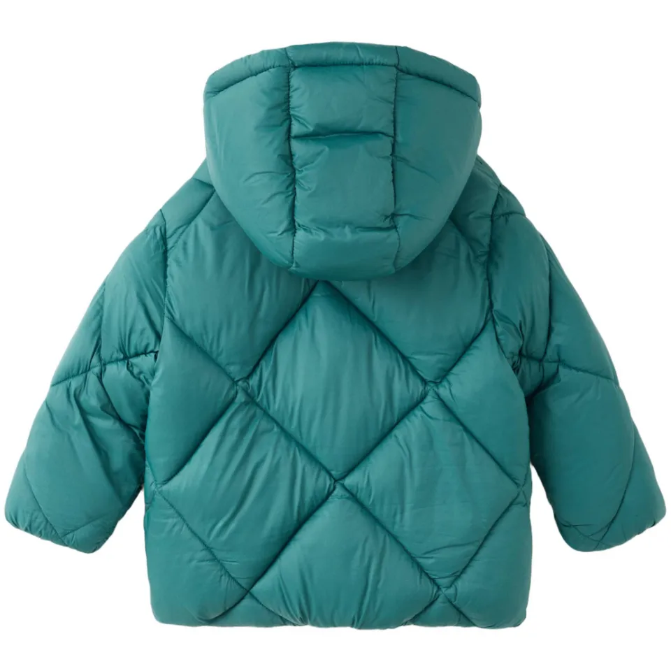 Mango gewatteerde winterjas turquoise, foto 2