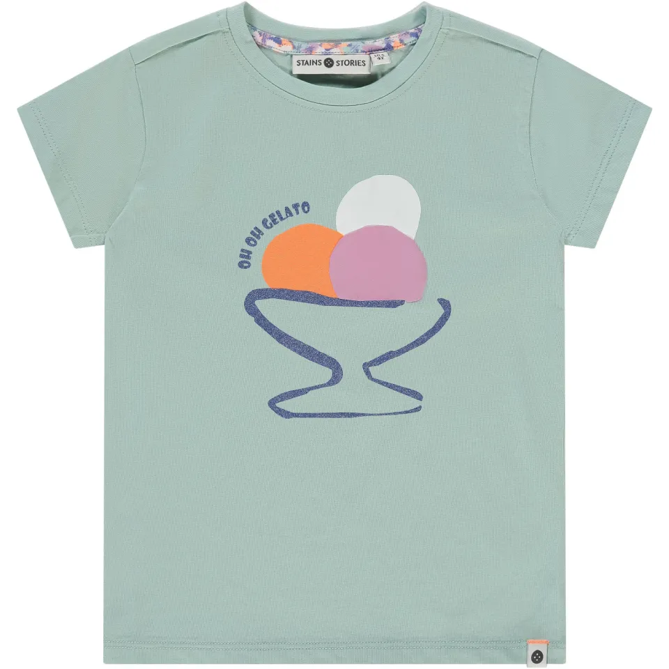 Stains&Stories T-shirt groen, foto 2