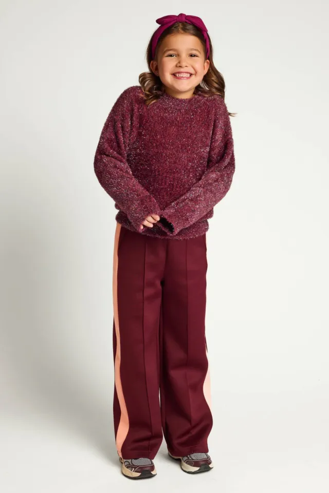 LOOXS little relaxed fit sweatpant donkerrood