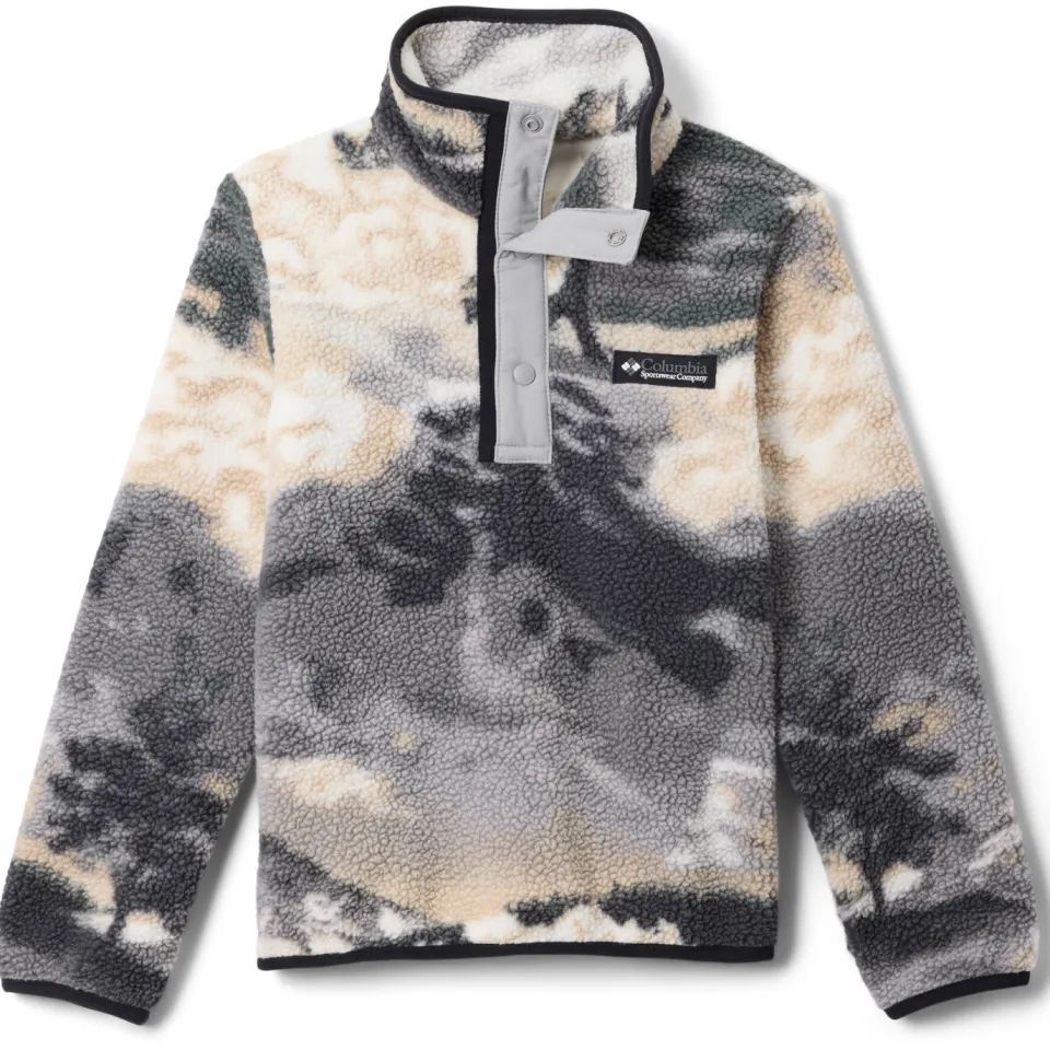 Columbia Kid's Helvetia II Printed Half Snap Fleece - Fleecetrui-5 Years, grijs Grijs/zwart/ecru