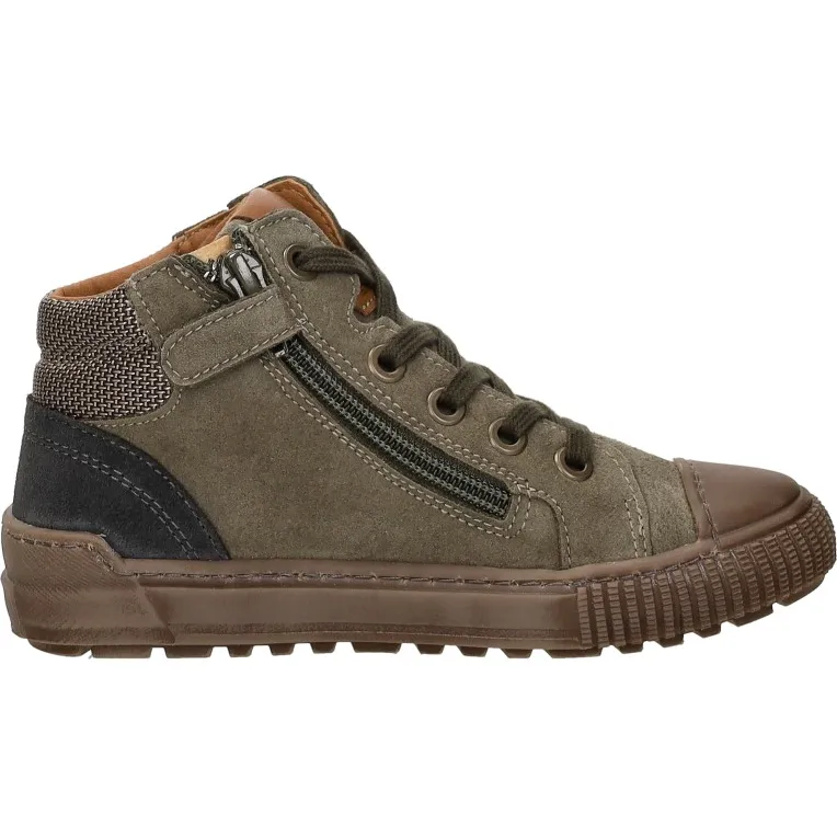 Keq veterschoenen hoog khaki