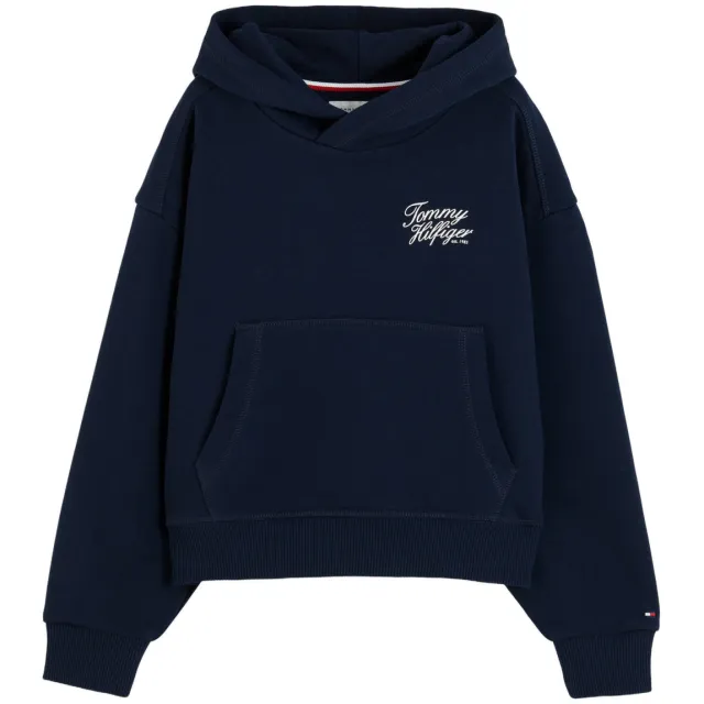 Tommy Hilfiger hoodie met tekst - donkerblauw