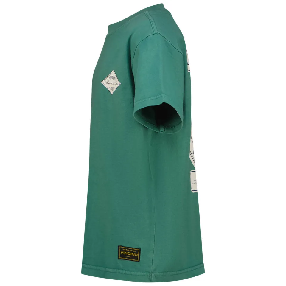 Vingino T-shirt met backprint groen, foto 4