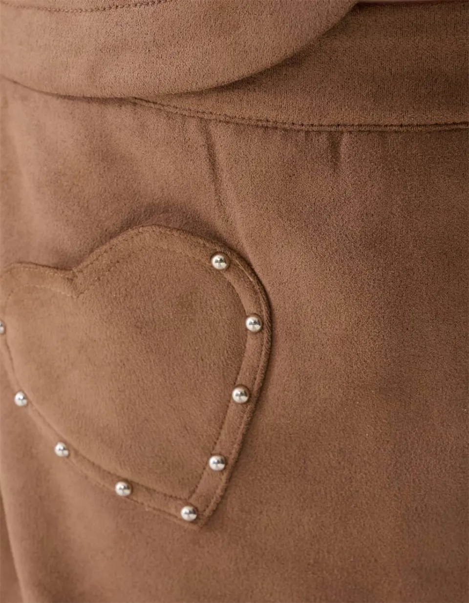 Shoeby suèdelook korte skort bruin, foto 7