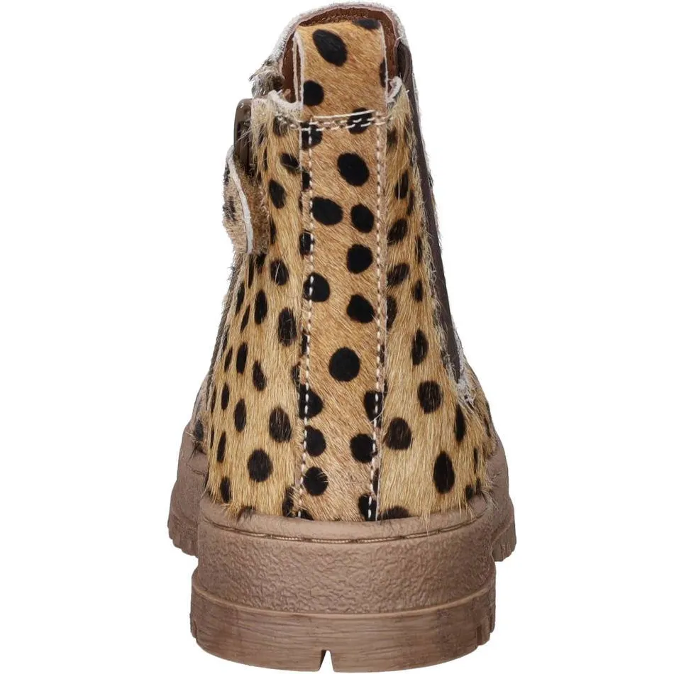 Nelson Kids enkelboots met profielzool en dierenprint - beige/zwart, foto 5
