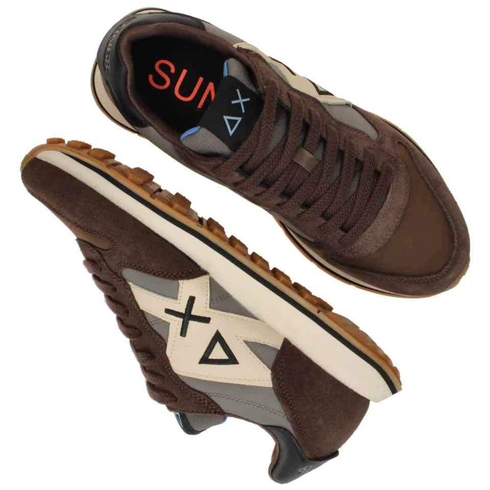 Sun68 Jaki 2.0 Bicolor sneaker bruin, foto 4