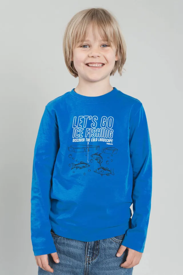 TYGO & vito longsleeve met print hardblauw