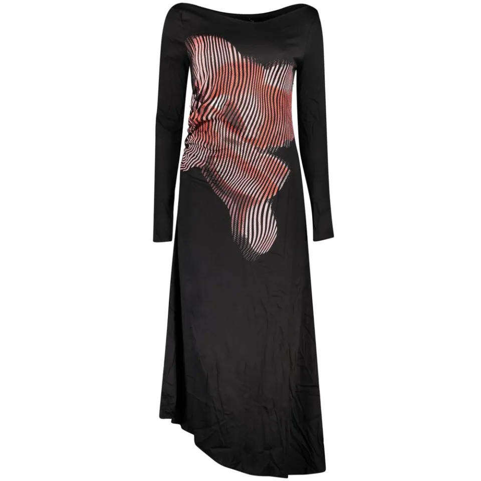 Desigual gebreide midi jurk zwart, foto 2
