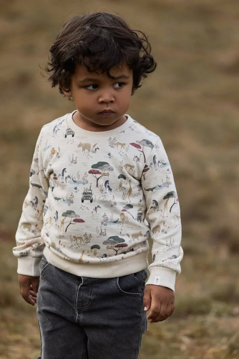 Little Dutch sweater met print - beige/groen, foto 7