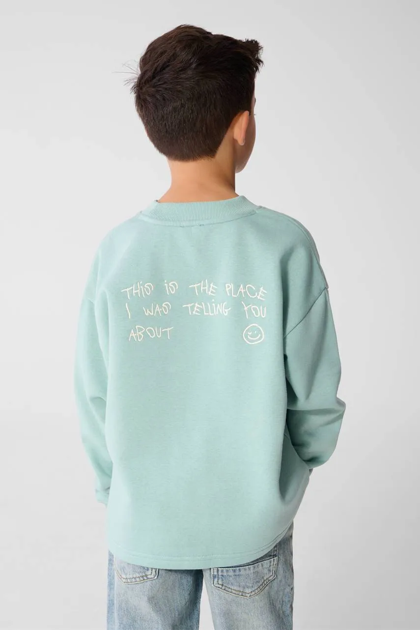Shoeby sweater met backprint - mintgroen, foto 7