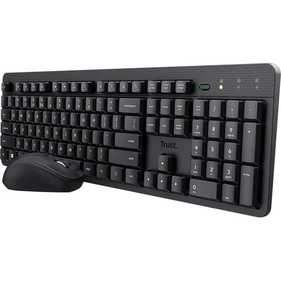 Trust Ody II draadloos stil toetsenbord en muis | azerty zwart