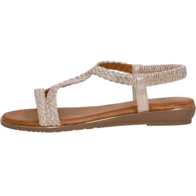 Sub55 sandalen plat goud, foto 2