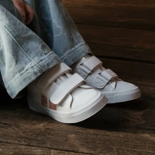 Shoesme Shoesme Glitter Sneakers wit Leer