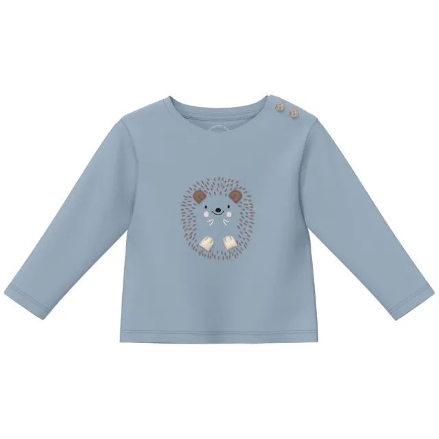 s.Oliver longsleeve met print lichtblauw