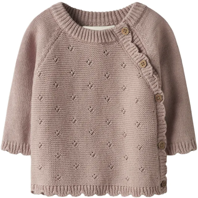 Lil' Atelier BABY trui oudroze gebreid