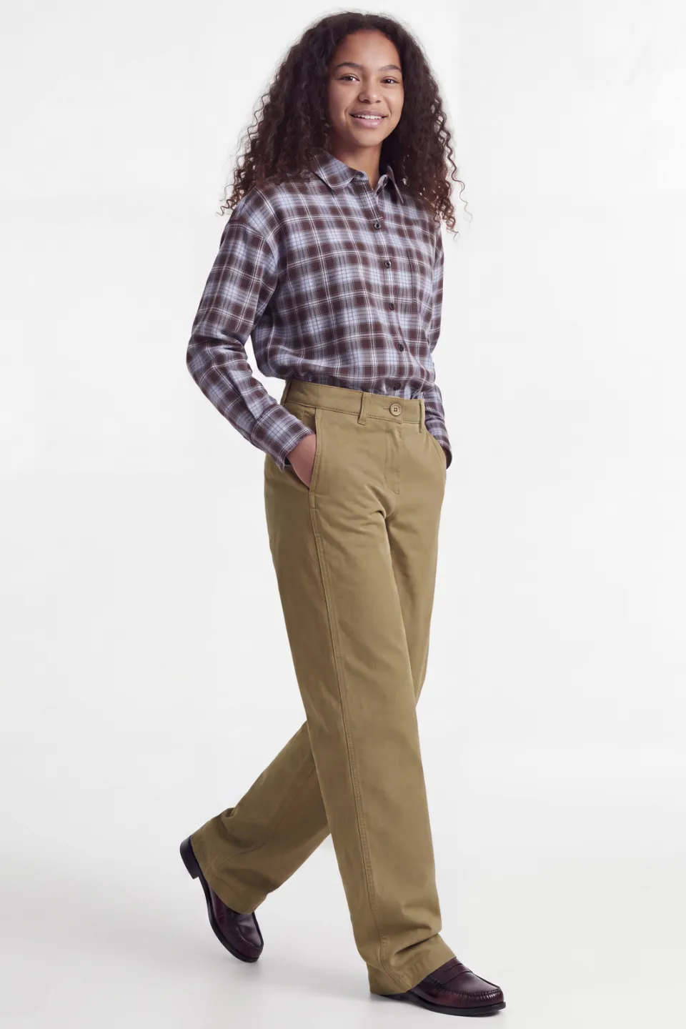 JJXX GIRL barrel casual broek lichtbruin, foto 4