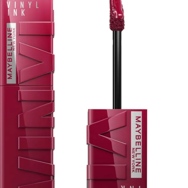 Maybelline New York SuperStay Vinyl Ink lippenstift 30 Unrivaled rood, foto 6