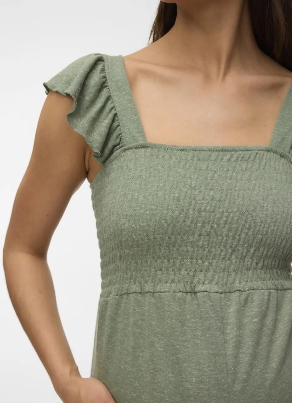 Mamalicious zwangerschaps jumpsuit groen, foto 3