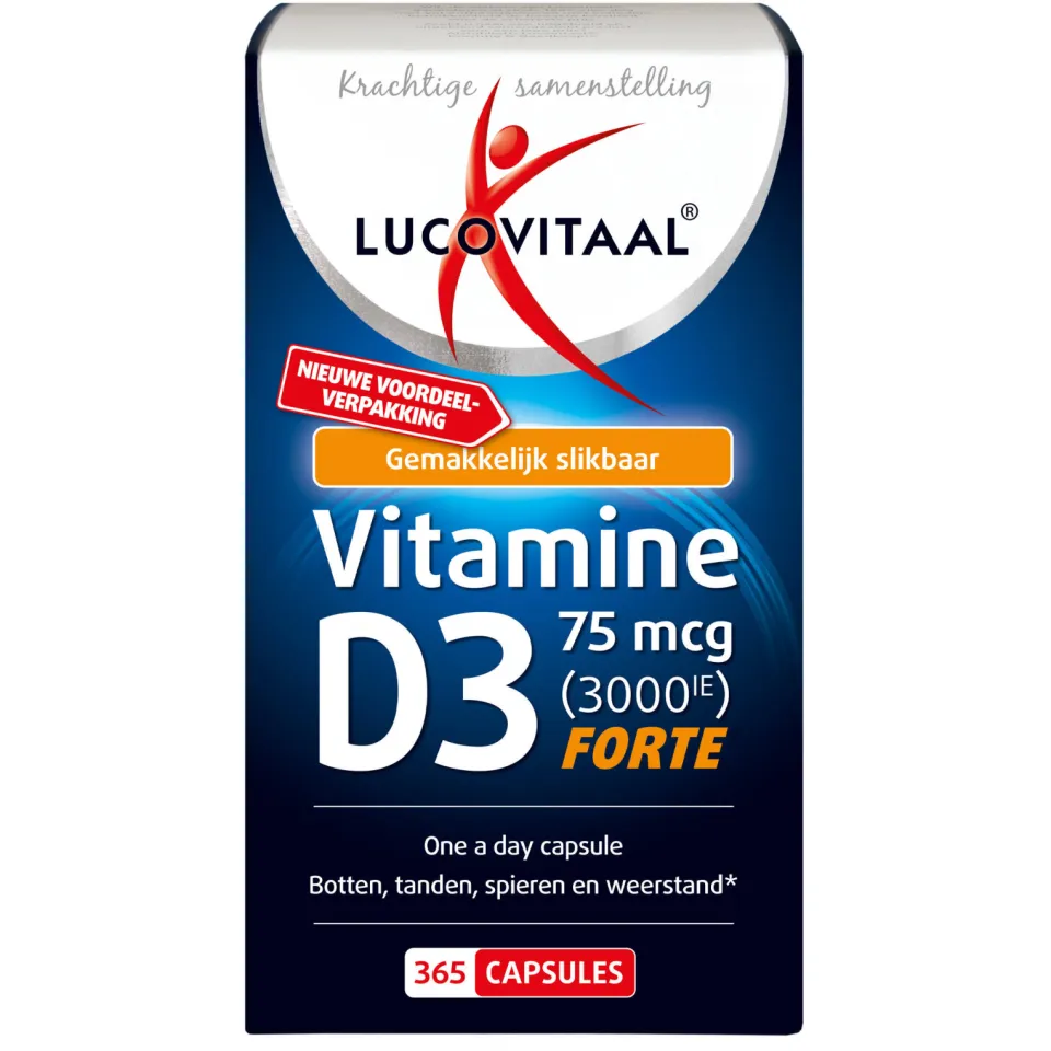 Lucovitaal Vitamine D3 75mcg Forte 365 capsules, foto 2