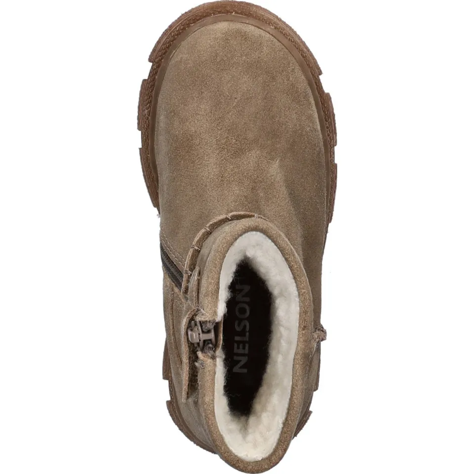 Nelson Kids suède enkelboots taupe, foto 7