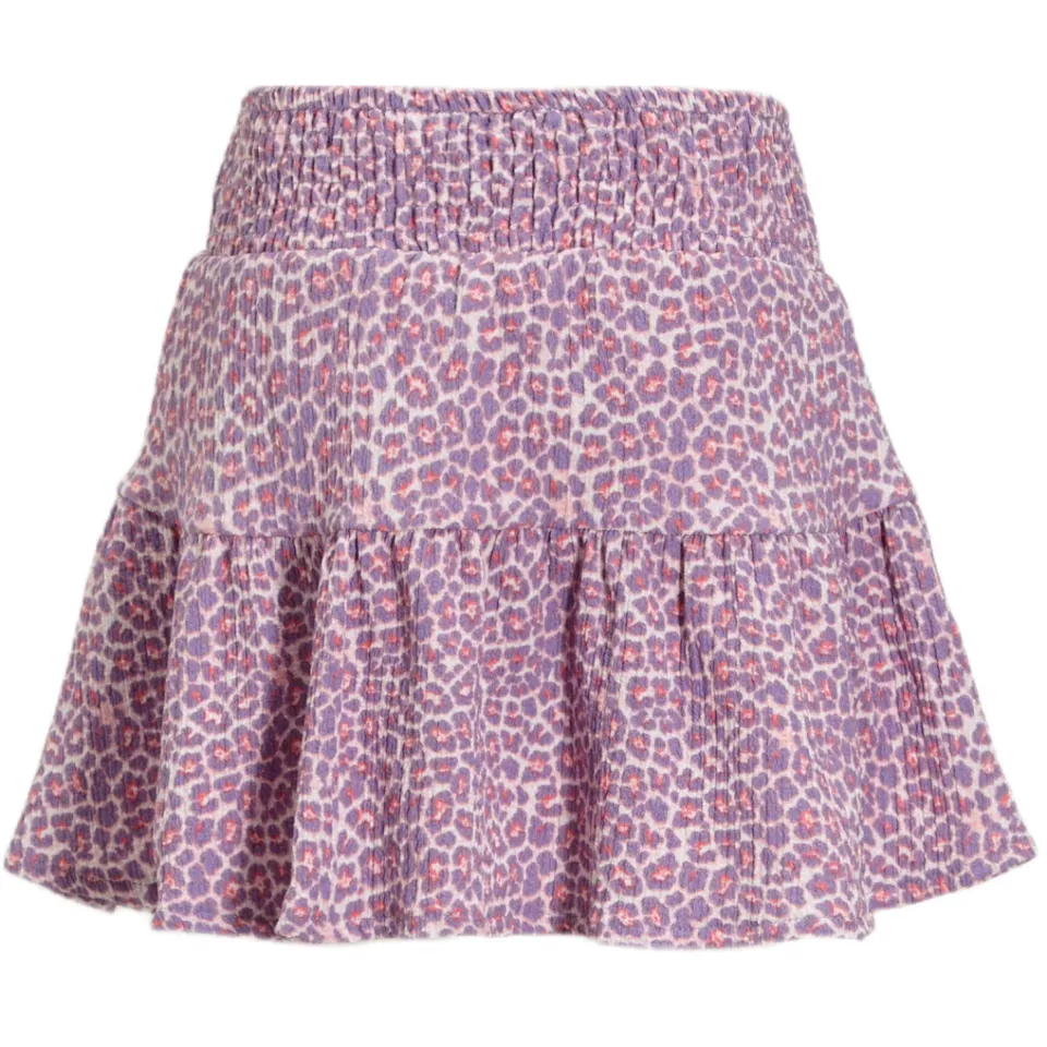 Anytime crinkle skort panterprint roze, foto 3