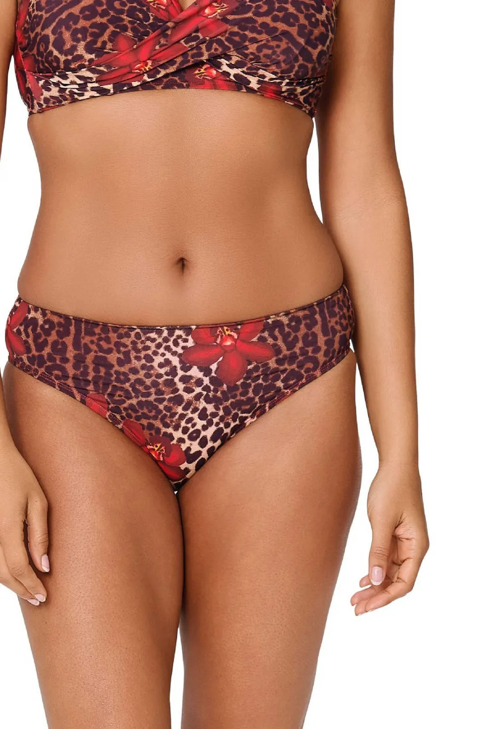 Lingadore bikinibroekje bruin/rood Veelkleurig