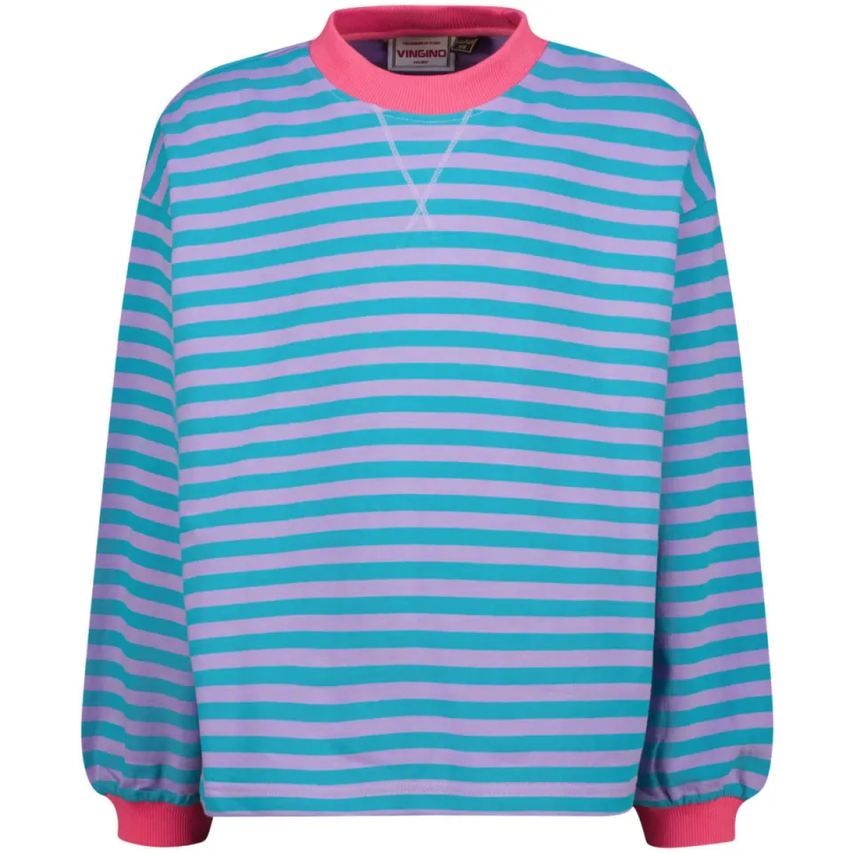 Vingino gestreepte sweater - blauw/roze, foto 2