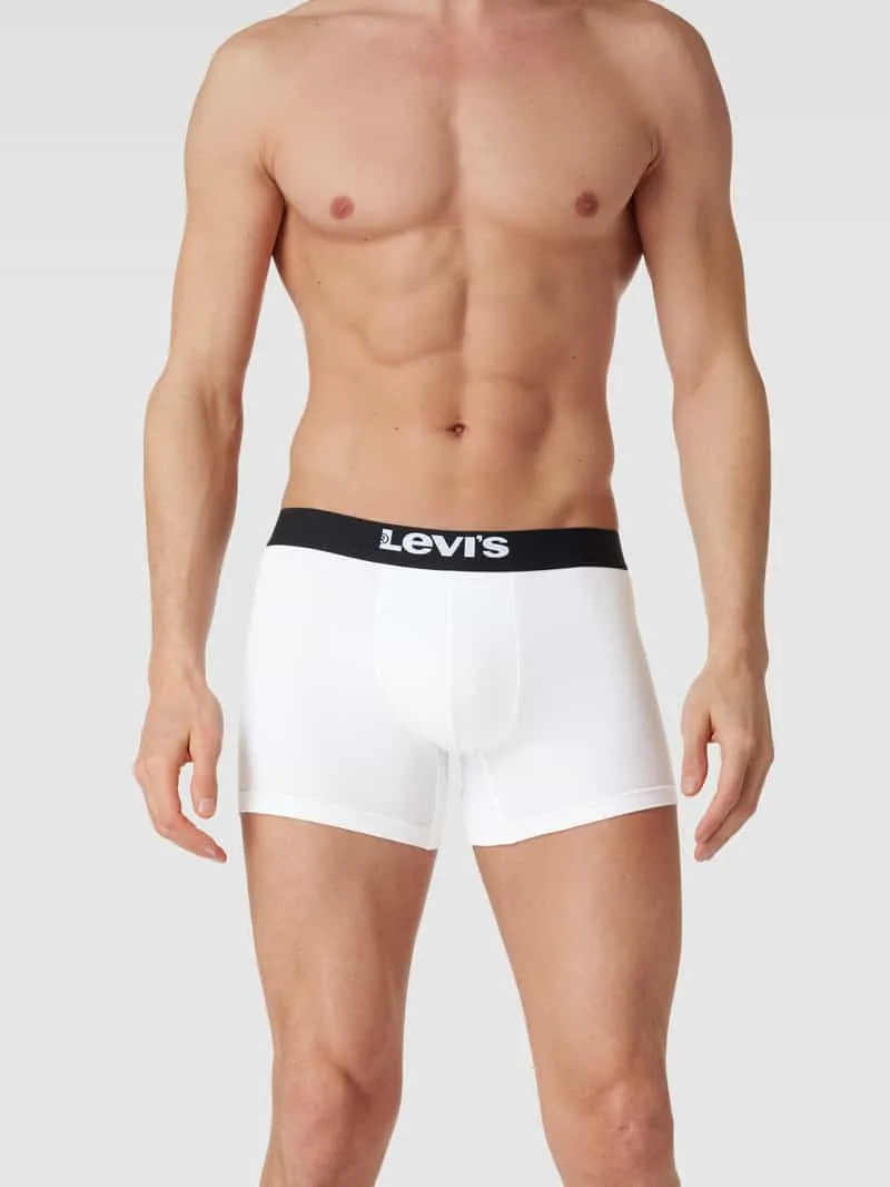 Levi's Boxershort met labeldetail, model 'SOLID BASIC' Wit