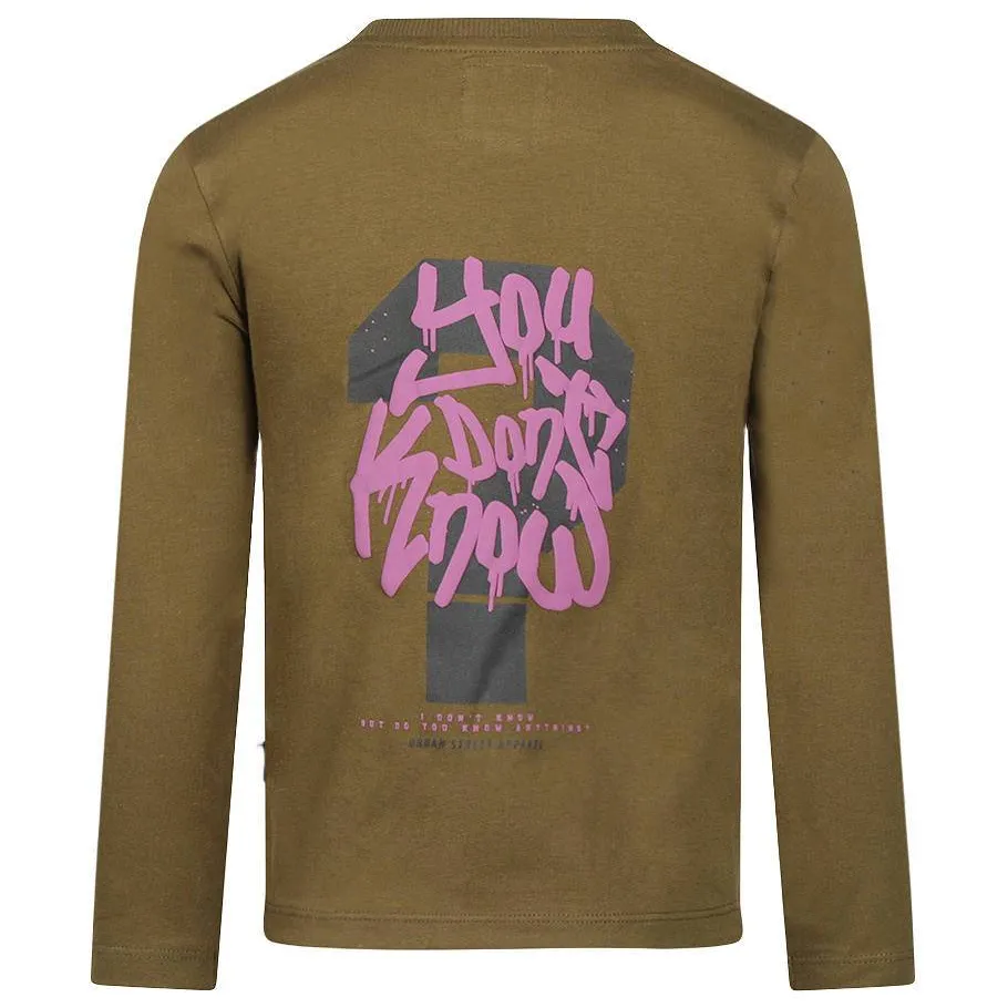 Koko Noko rechtvallende longsleeve olijfgroen, foto 3