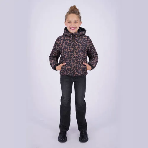 Vingino Tamia reversible winterjas panterprint bruin, foto 2