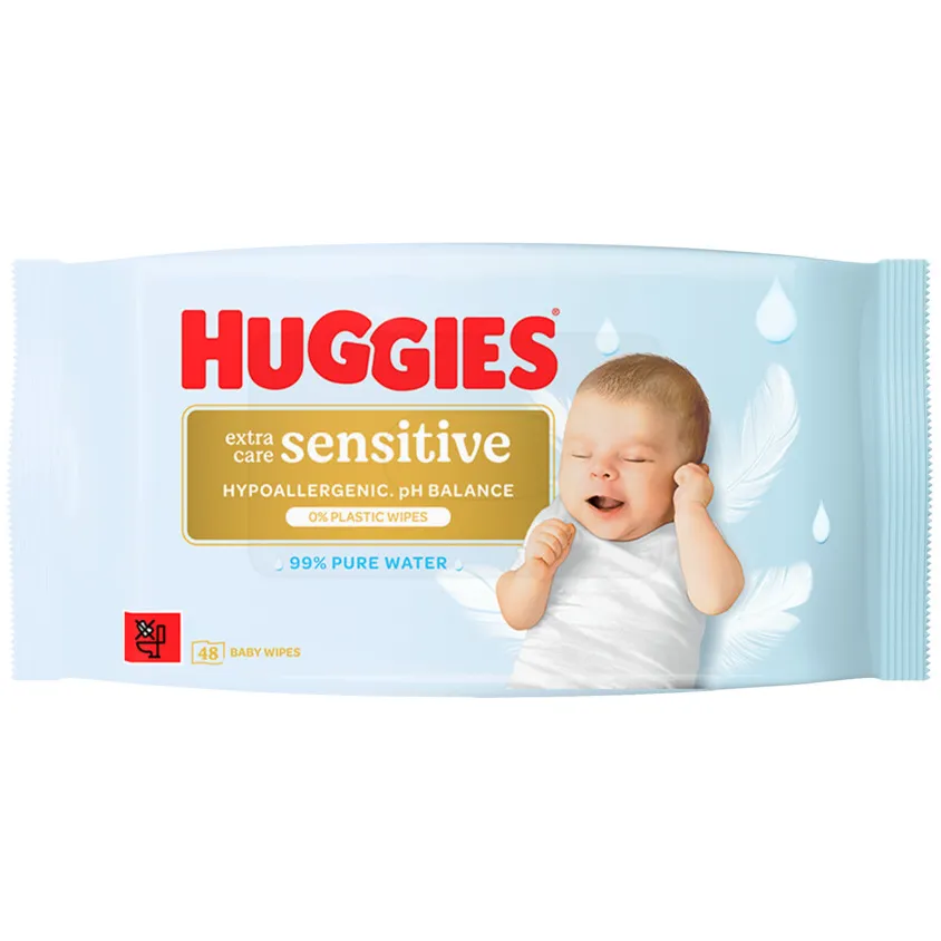 Huggies Extra Care Sensitive babydoekjes, foto 2