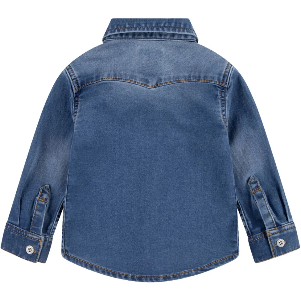 Levi's Kids casual overhemd medium blue denim, foto 2